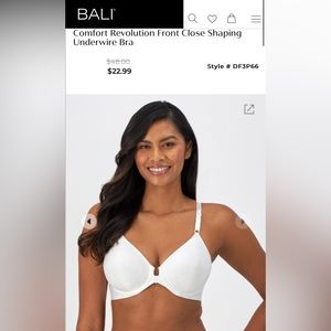 3 Bali Cool Comfort Front Close Bra